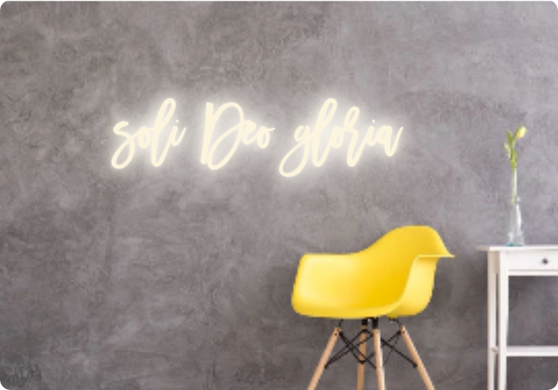 Custom text: soli Deo gloria