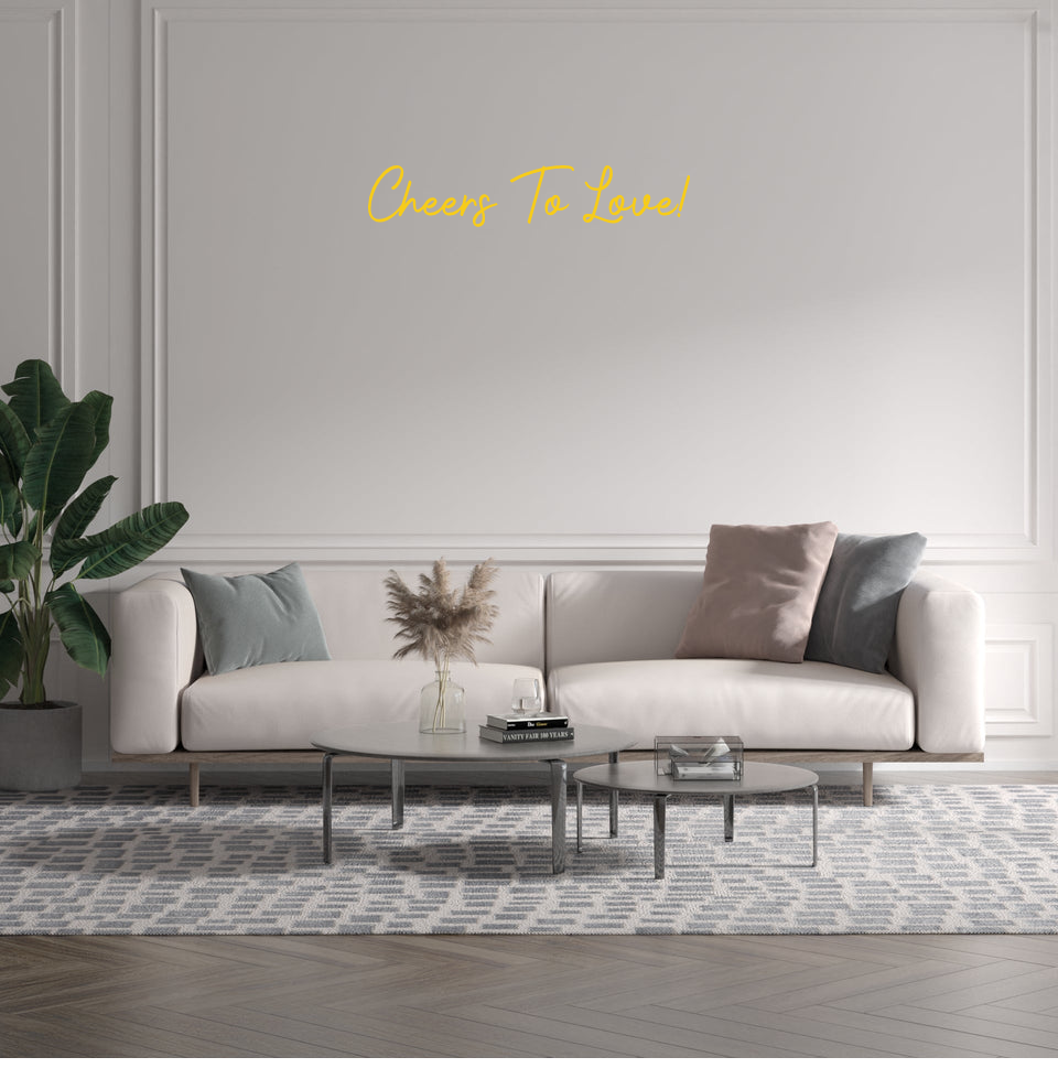 Custom text: Cheers To Love!