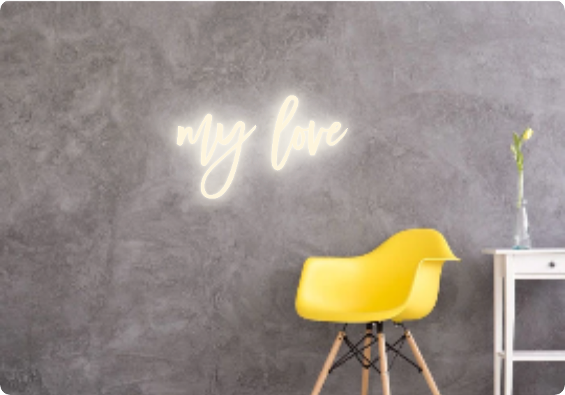 Custom text: my love