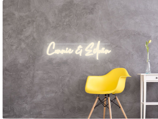 Custom text: Connie & Edwin