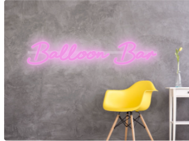 Custom text: Balloon Bar