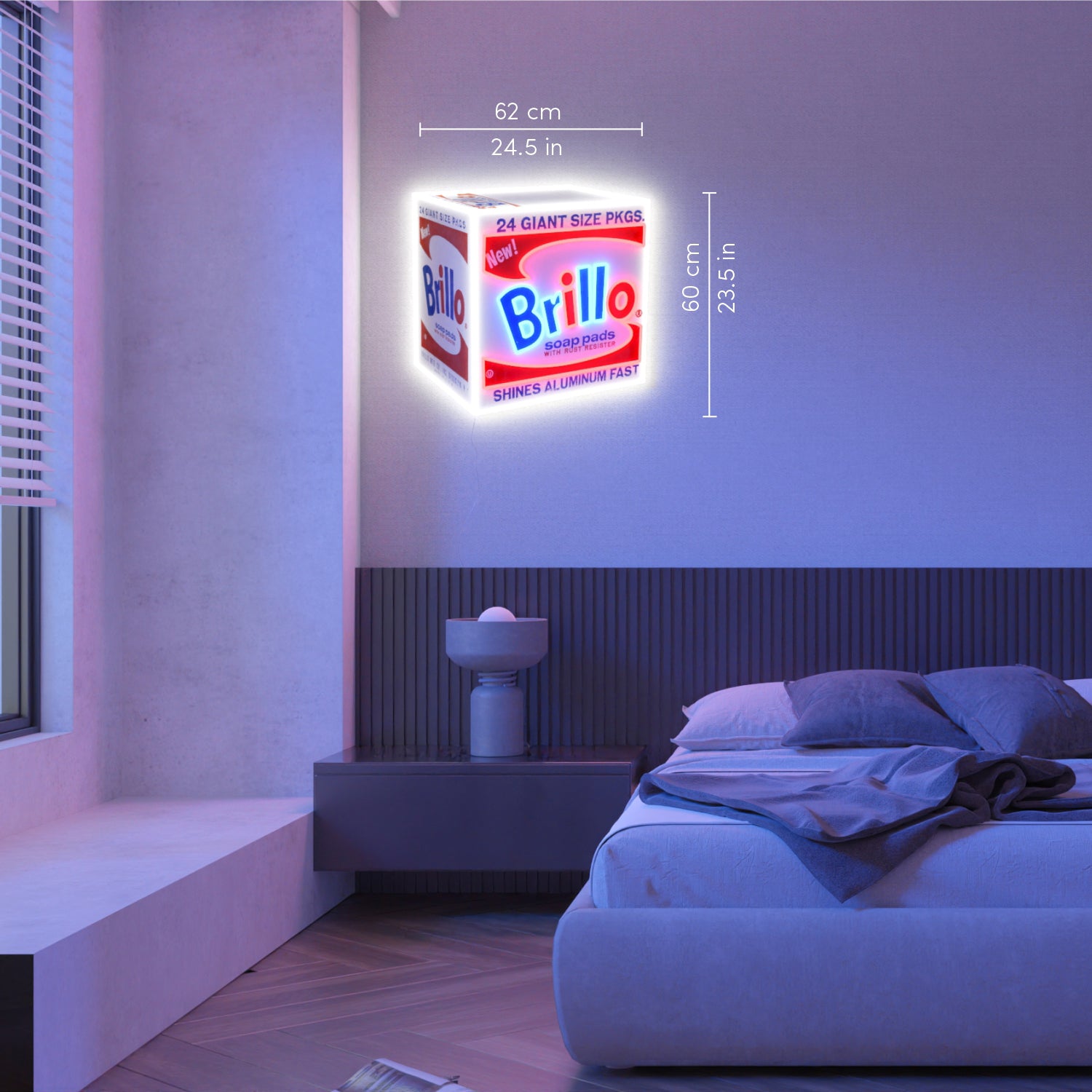 Brillo Box by Andy Warhol - LED neon sign - YELLOWPOP USA