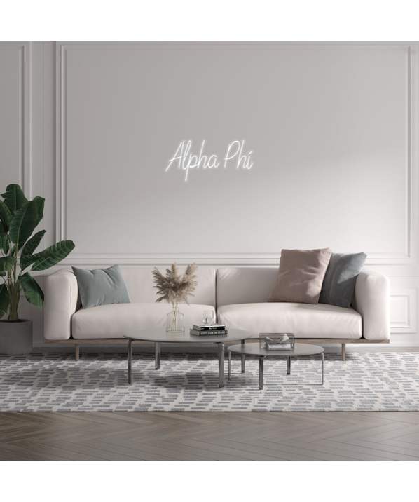 Custom text: Alpha Phi