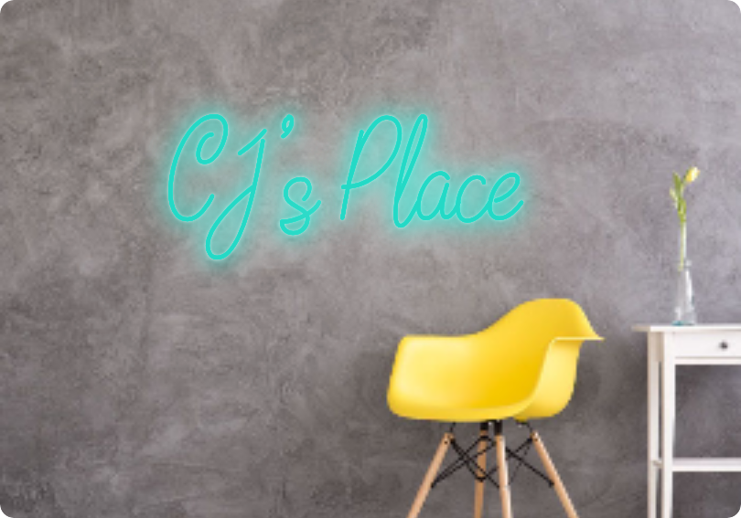 Custom text: CJ’s Place
