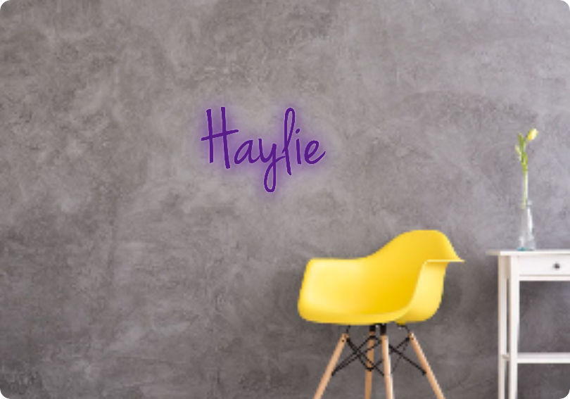Custom text: Haylie