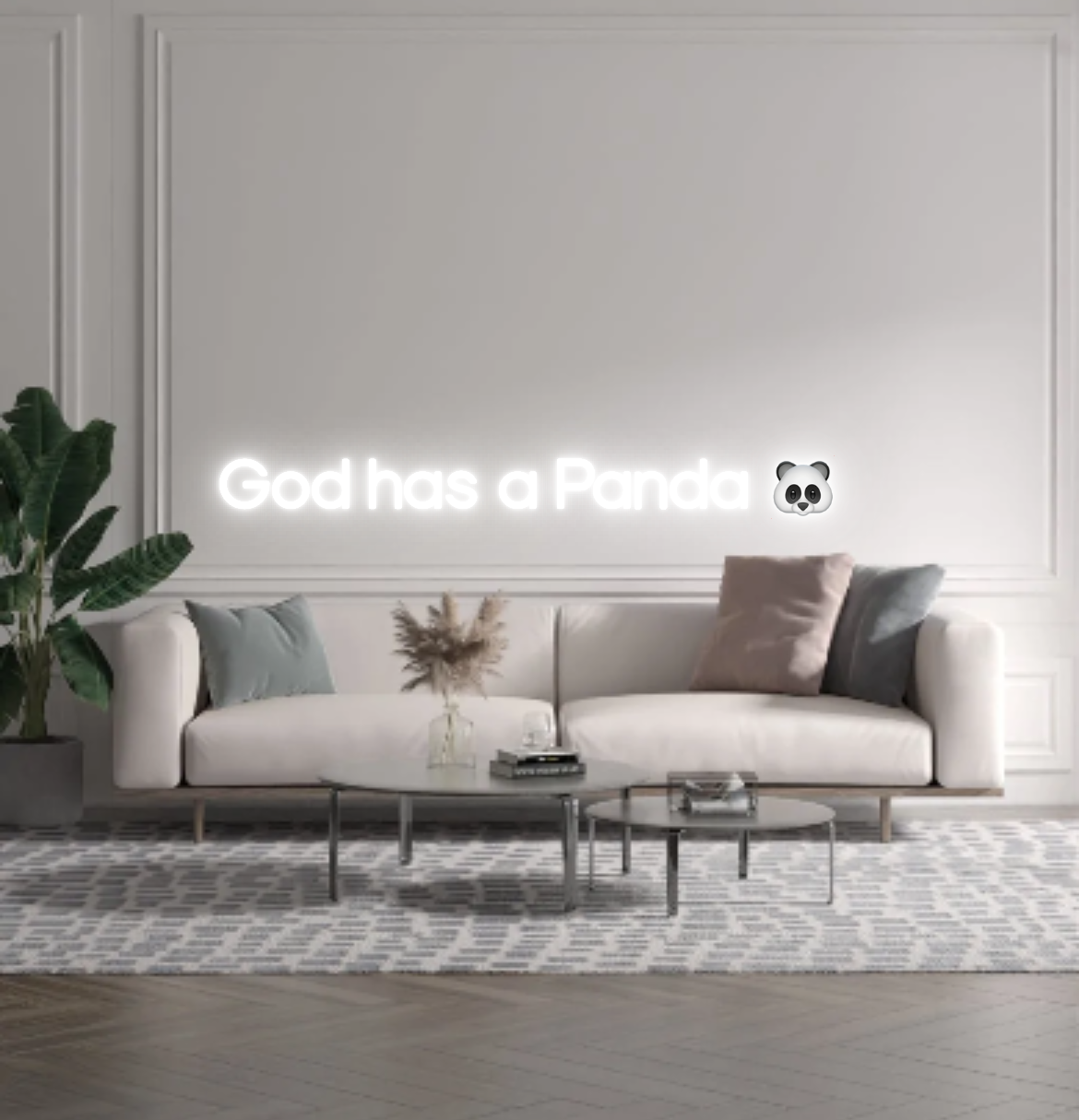 Custom text: God has a Panda 🐼