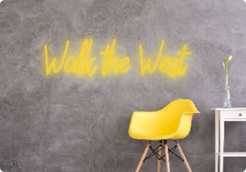 Custom text: Walk the West