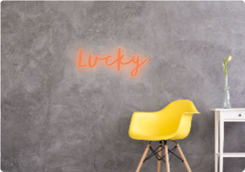 Custom text: Lucky