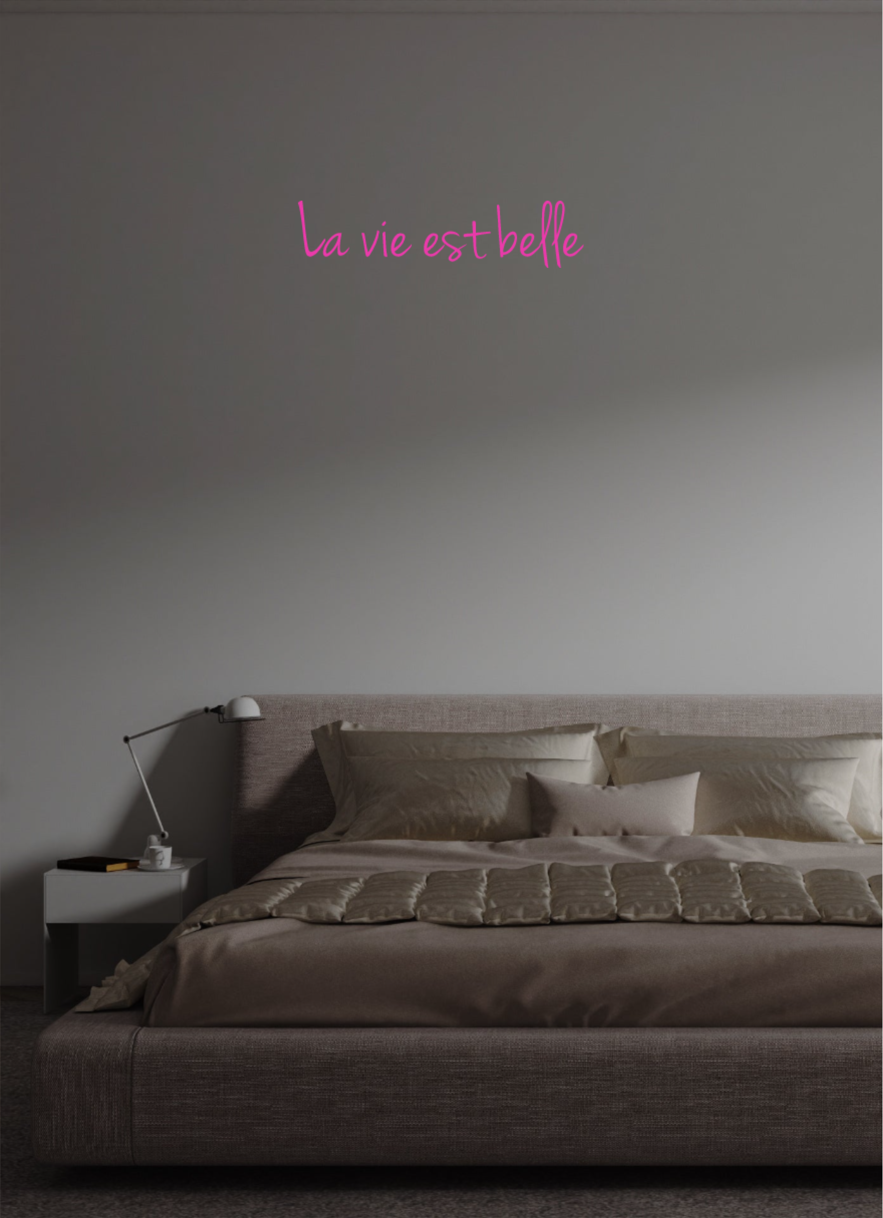 Custom text: La vie est belle