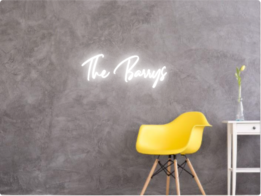 Custom text: The Barrys