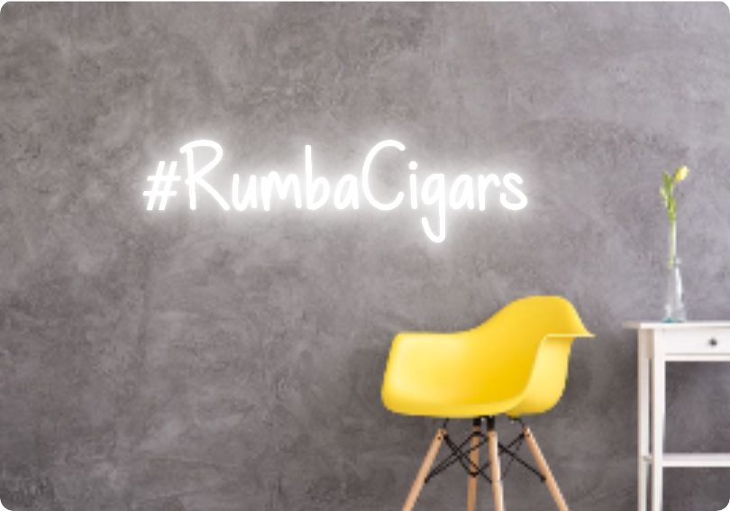 Custom text: #RumbaCigars