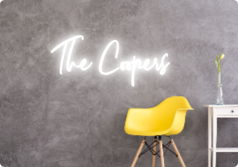 Custom text: The Coopers