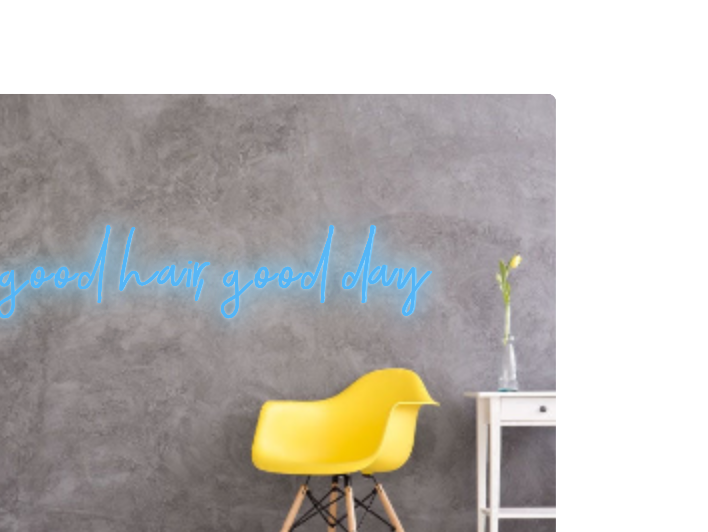 Custom text: good hair, good day