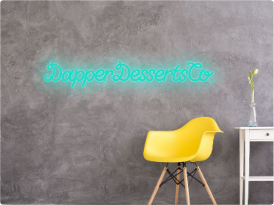 Custom text: DapperDessertsCo.