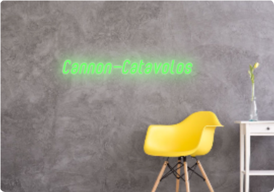 Custom text: Cannon-Catavolos