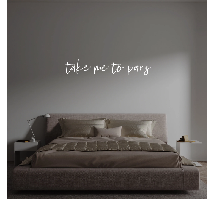 Custom text: take me to paris