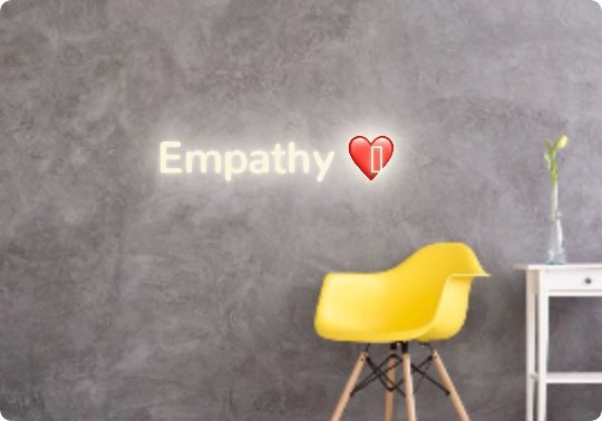 Custom text: Empathy ❤️