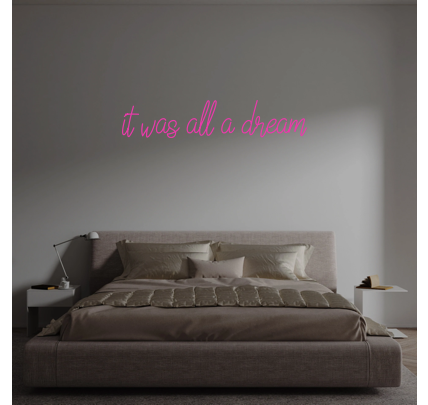 Custom text: it was all a dream