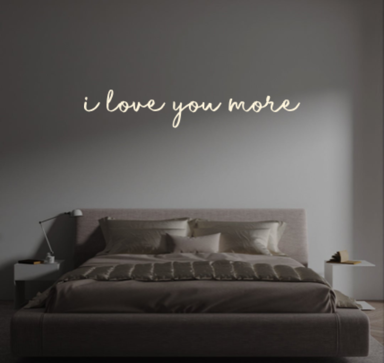 Custom text: i love you more