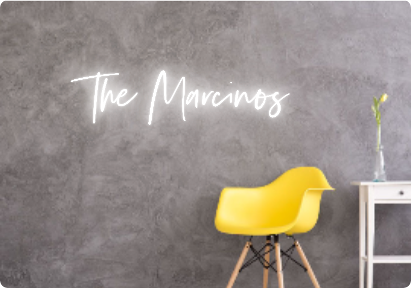 Custom text: The Marcinos