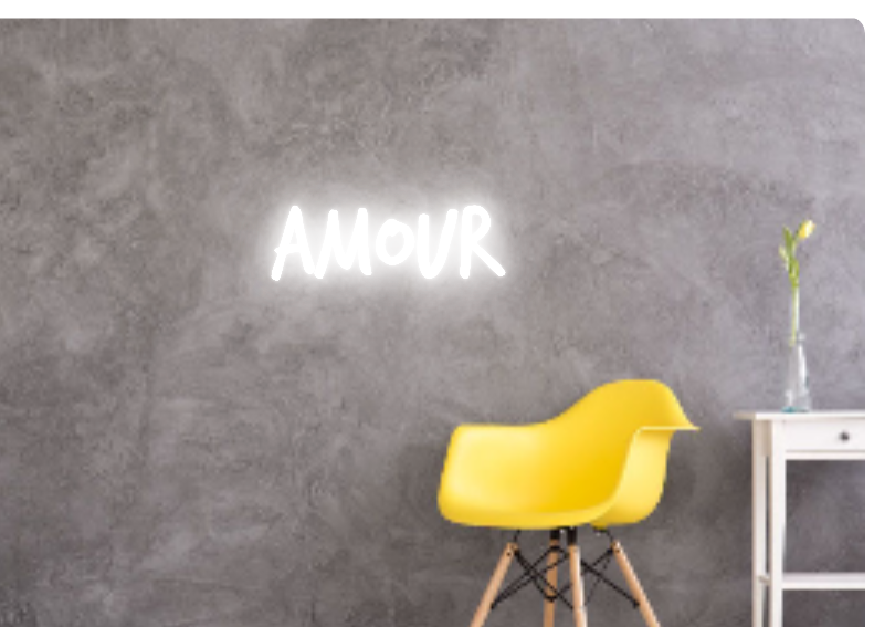 Custom text: Amour