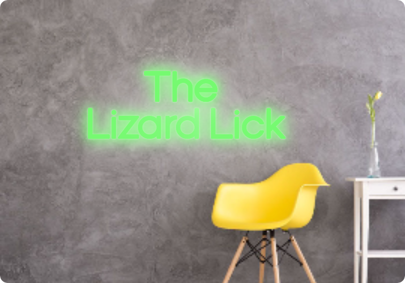 Custom text: The 
Lizard Lick