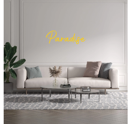 Custom text: Paradise - YELLOWPOP USA