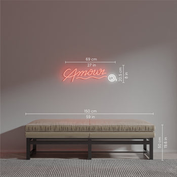 Amour © - LED neon sign by André Saraiva