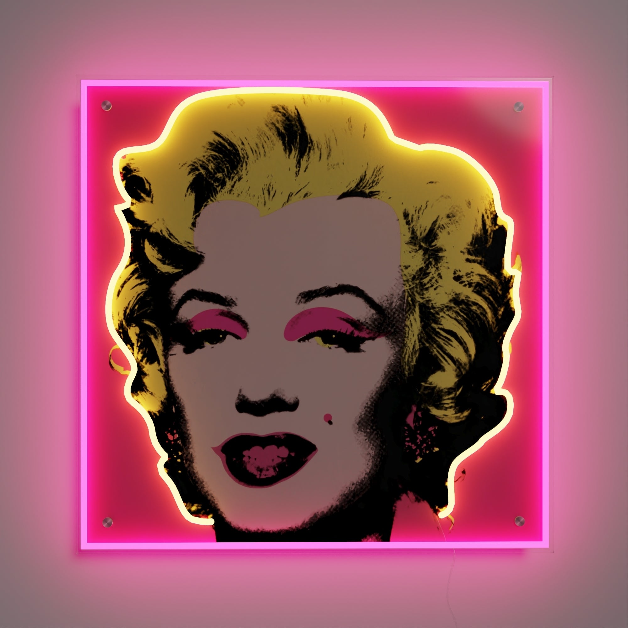 Orphan arv fårehyrde Marilyn Monroe Small by Andy Warhol - LED neon sign