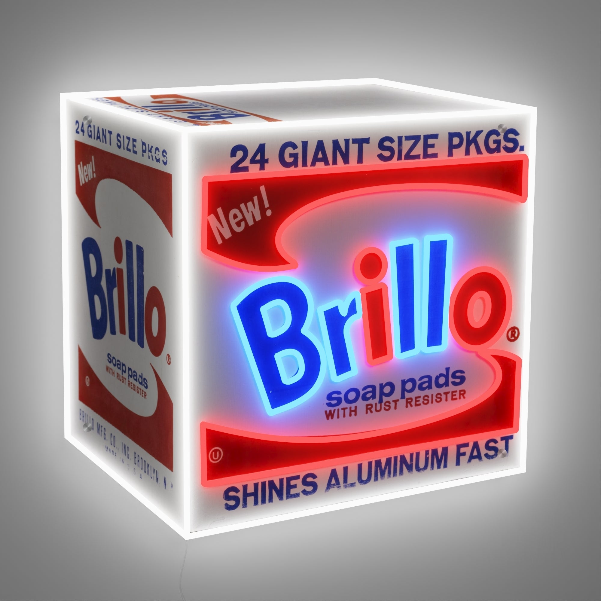 Brillo Box by Andy Warhol - LED neon sign - YELLOWPOP USA