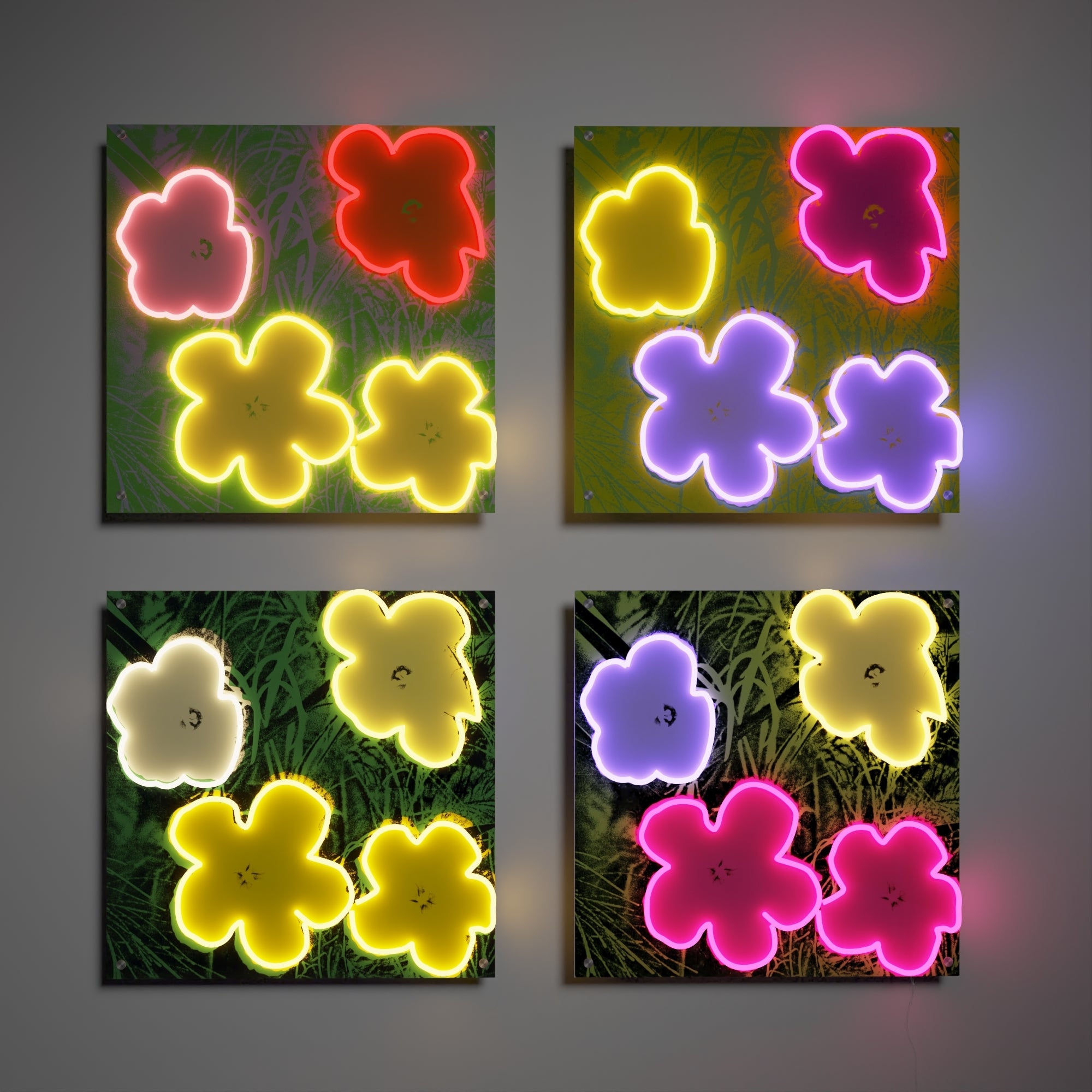 Flowers Deluxe by Andy Warhol - LED neon sign