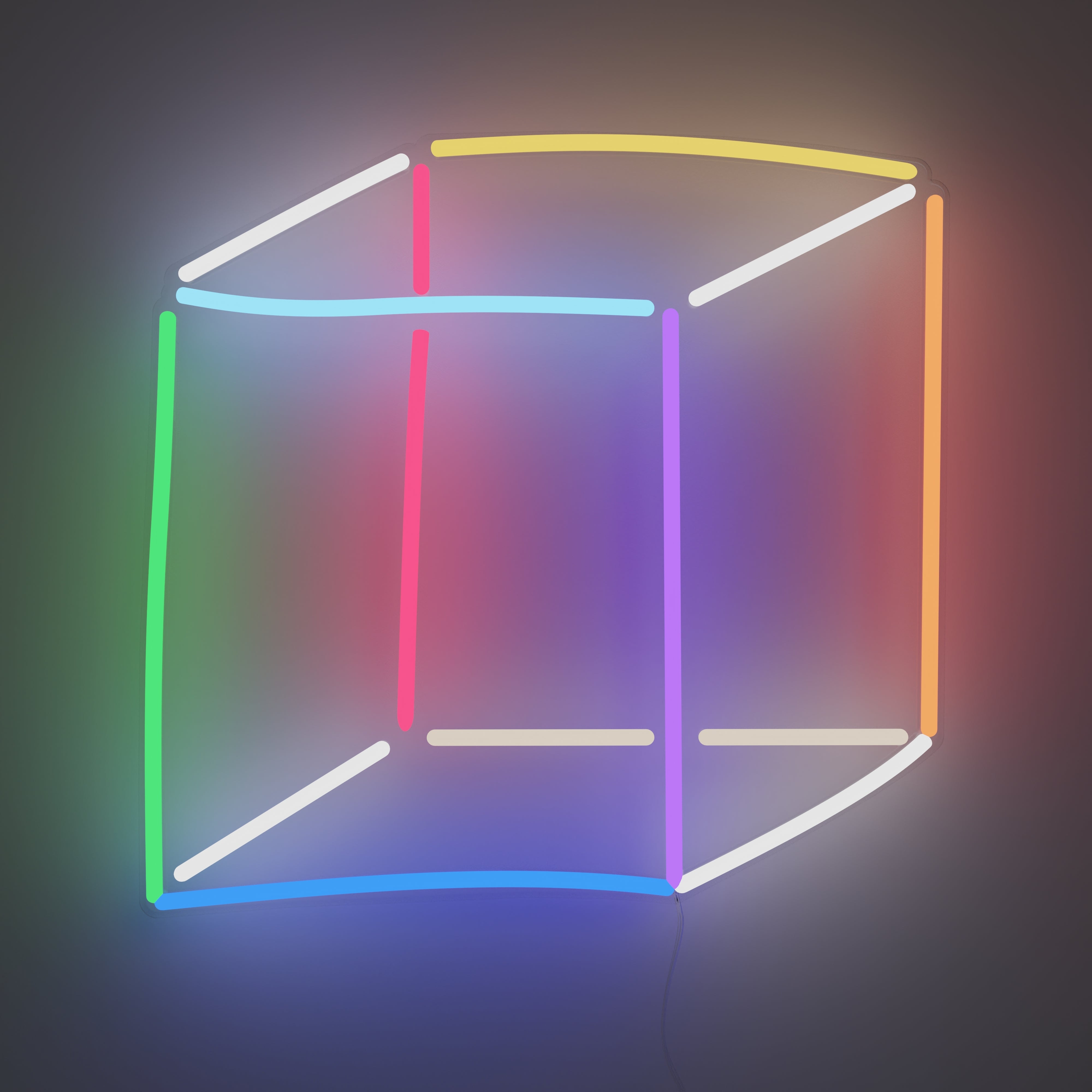 Geometric Cube, LED Neon Sign