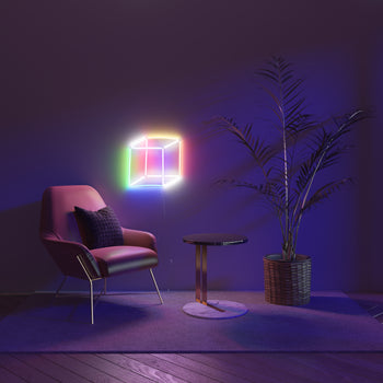 Geometric Cube, LED Neon Sign