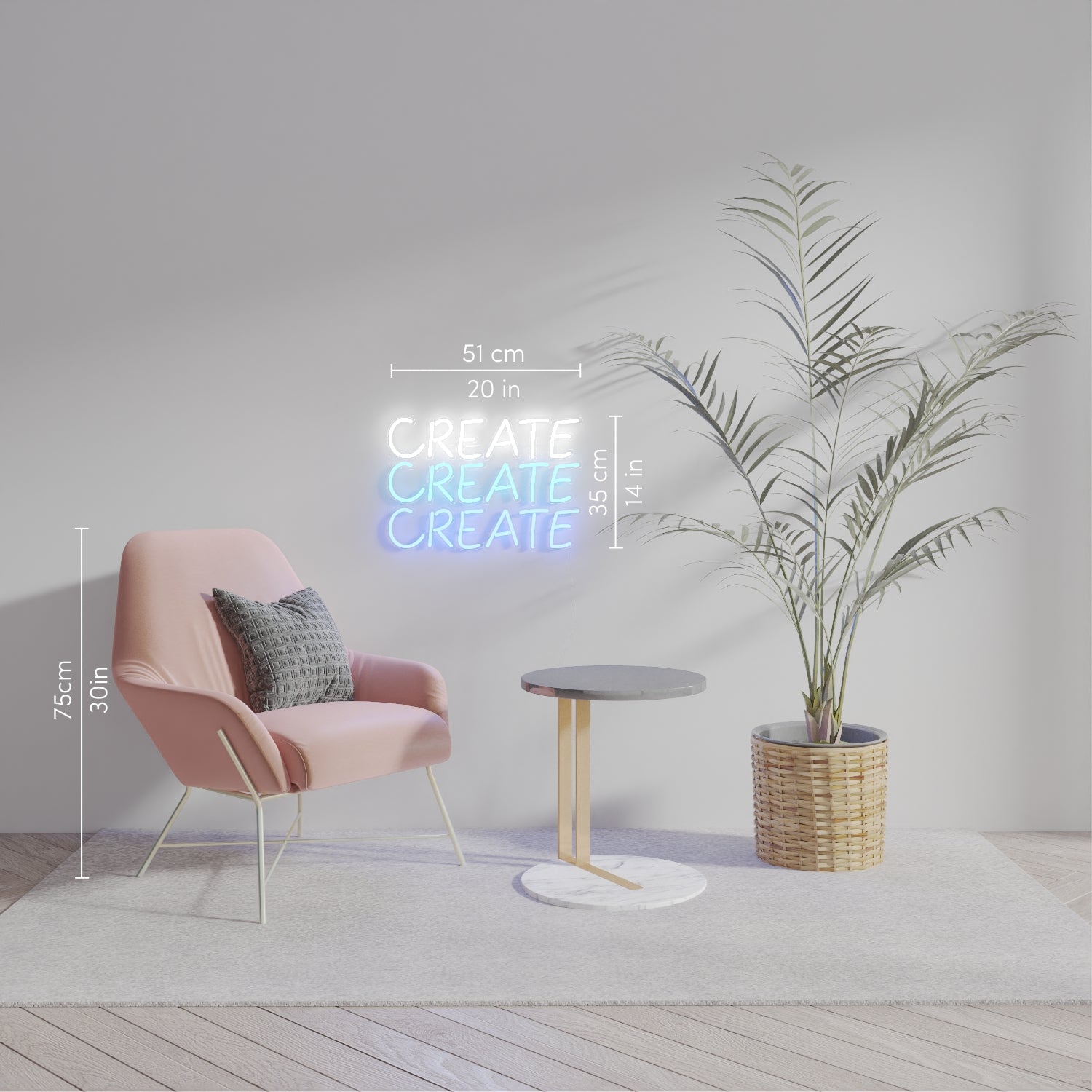 Create, LED neon sign