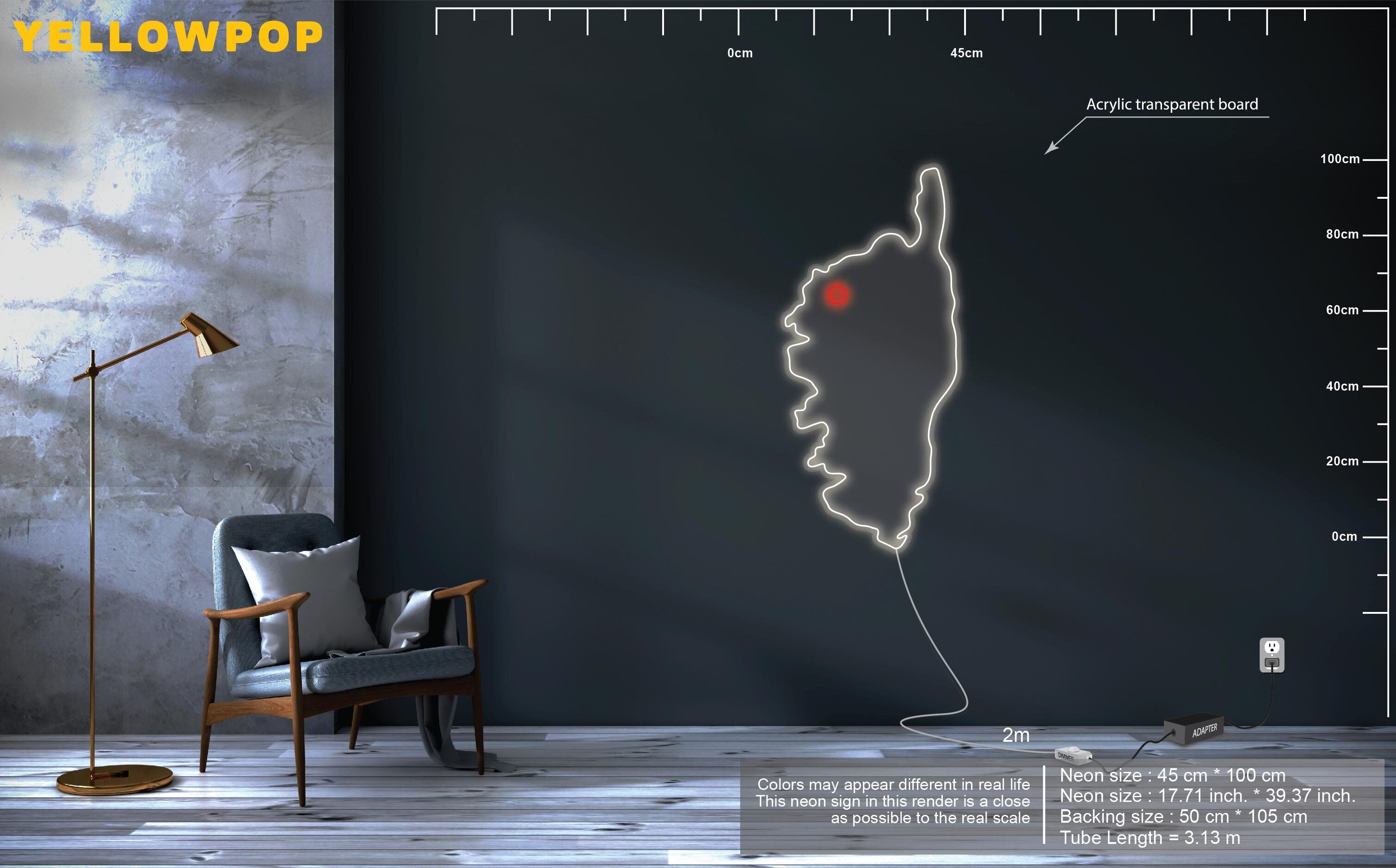 Corsica Map - YELLOWPOP USA