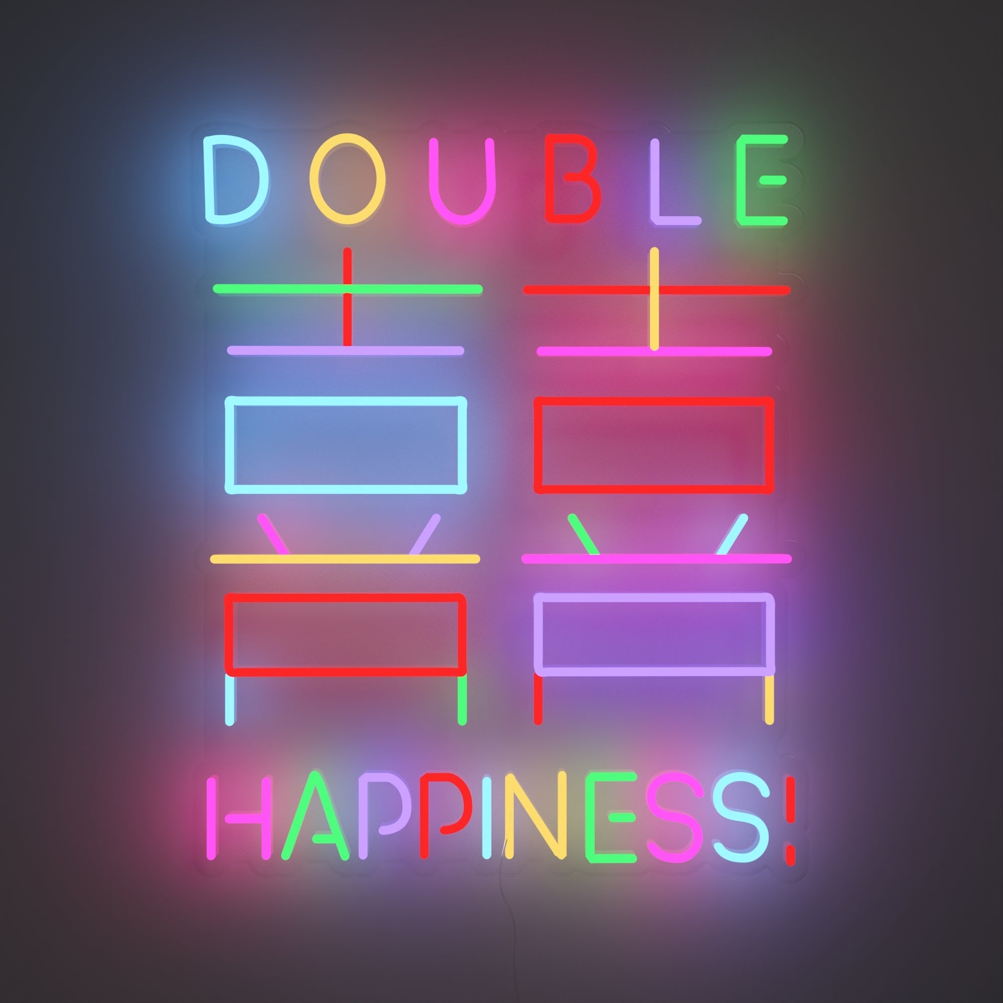 Double Happiness by Emily Eldridge - LED Neon Sign