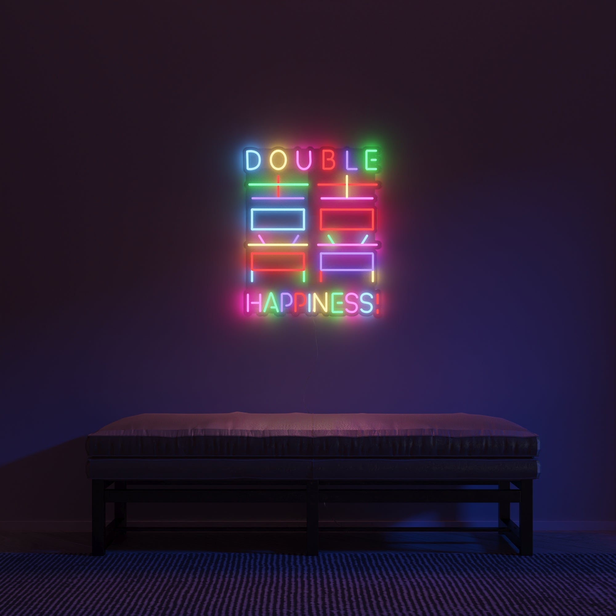 Double Happiness by Emily Eldridge - LED Neon Sign