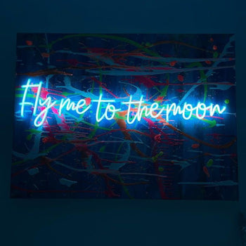 Fly me to the moon - LED neon sign
