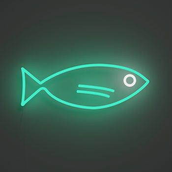 Fishy Friend Teal - LED neon sign