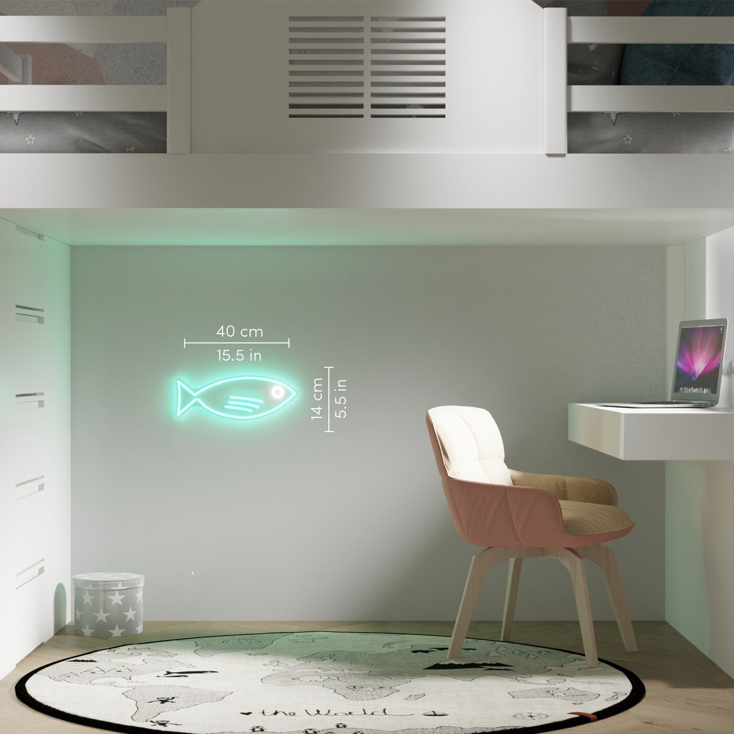 フィッシュフレンドティール - LEDネオンサイン