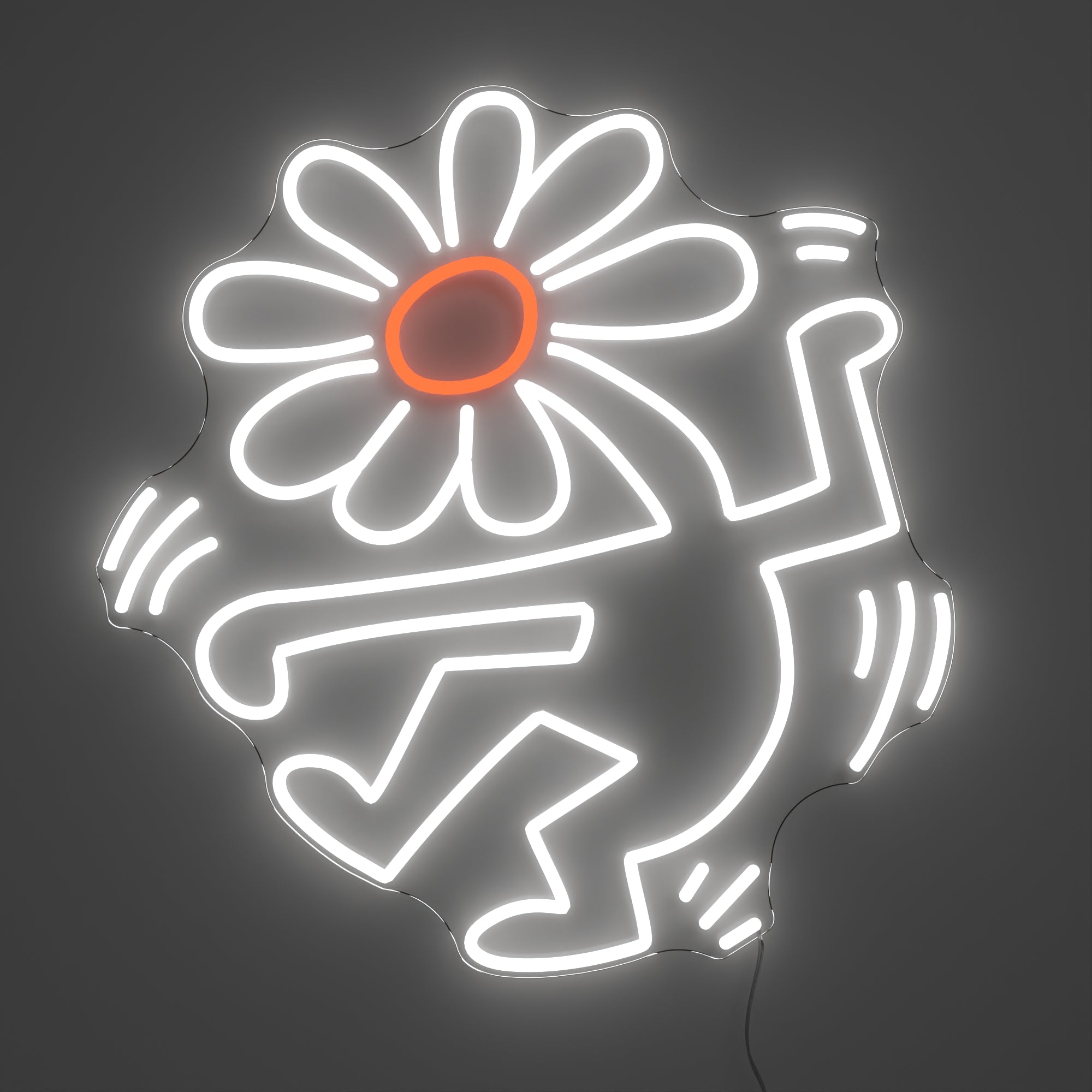 Flower Head, YP x Keith Haring, LED neon sign