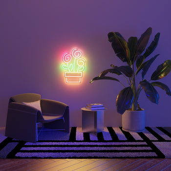 Planted Pop!, LED neon sign
