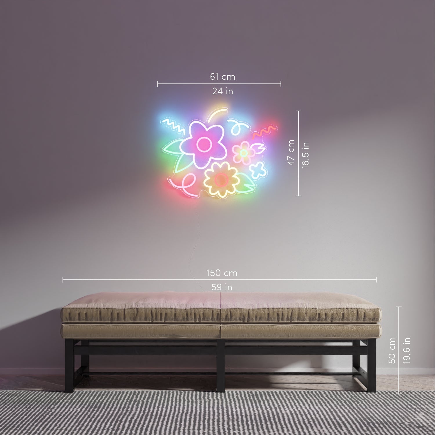 Baby Bouquet by Emily Eldridge - LED neon sign