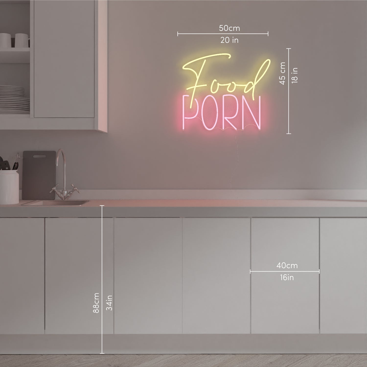 Food Porn LED Neon Sign