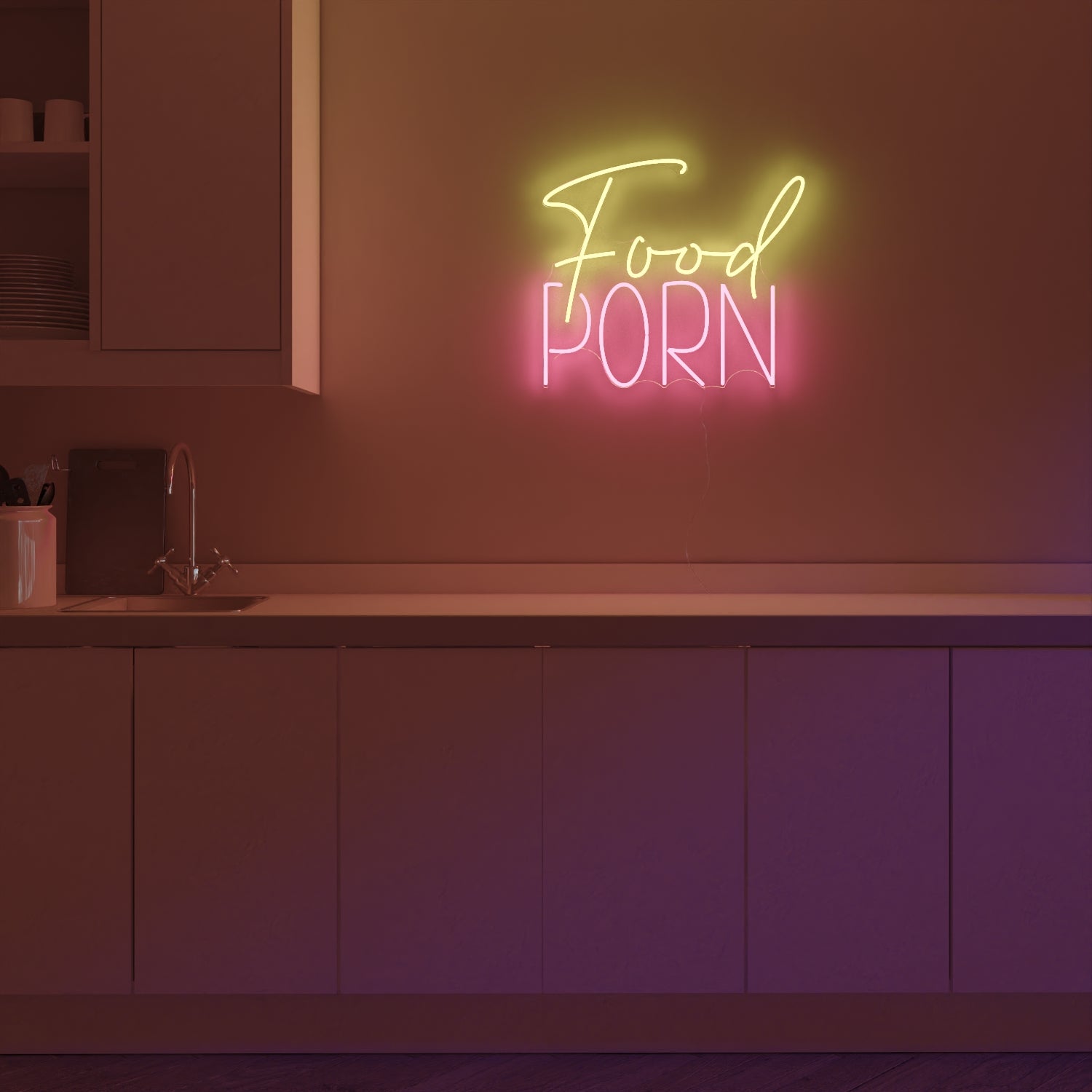 Food Porn LED Neon Sign