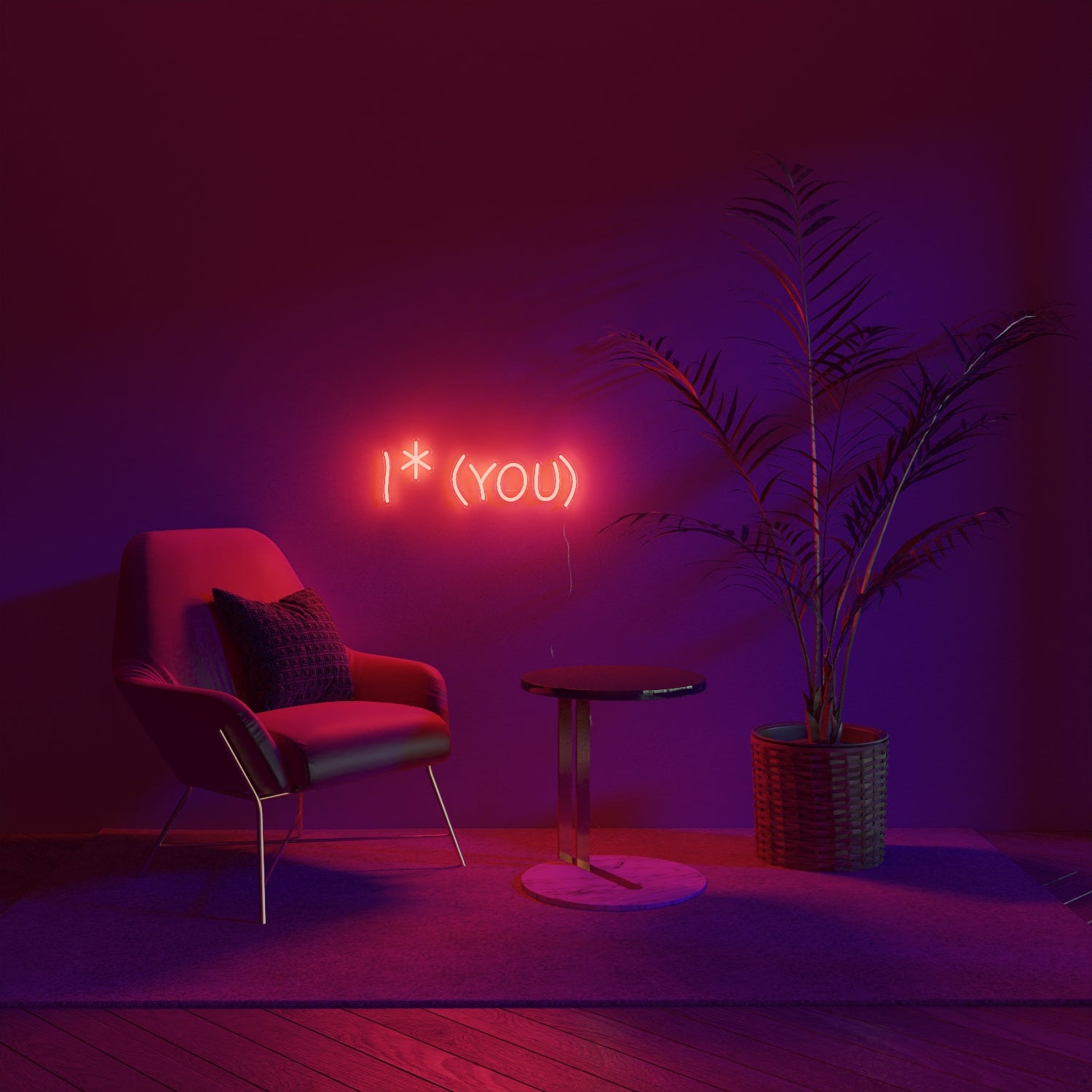 I * You, LED neon sign