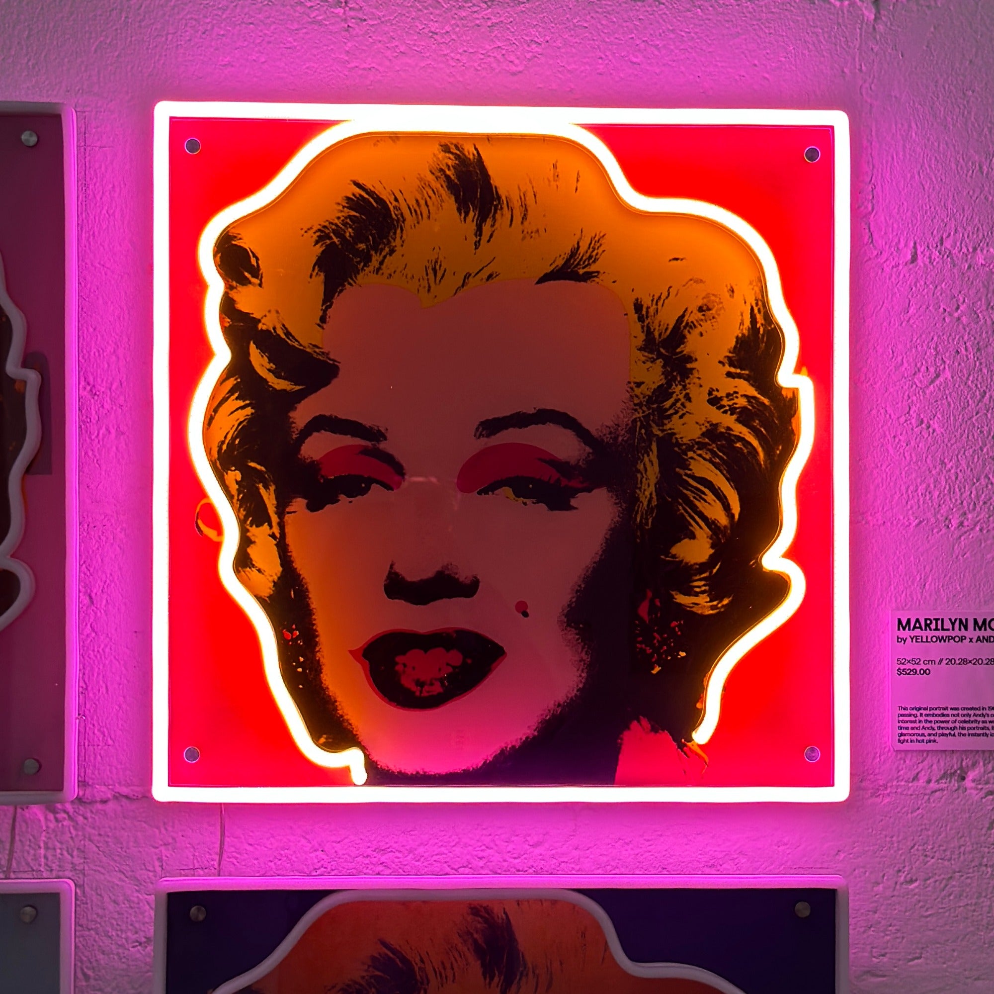 Marilyn Monroe Small by Andy Warhol - LED neon sign – YELLOWPOP