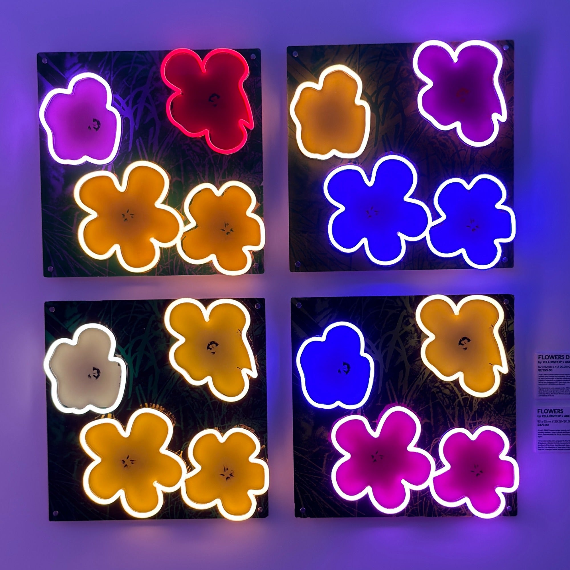 Flowers Deluxe by Andy Warhol - LED neon sign