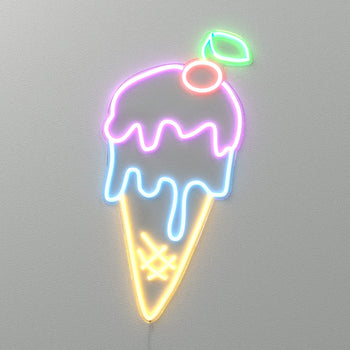 Ice Cream, man by Kelly Dabbah - LED Neon Sign - yellowpop