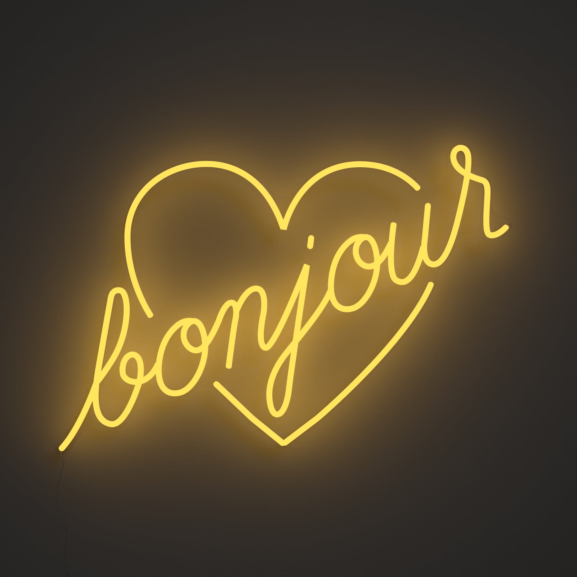 Bonjour by Jean André, LED neon sign